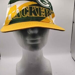 Vintage Green Bay Packers Snapback Hat Logo 7 RARE